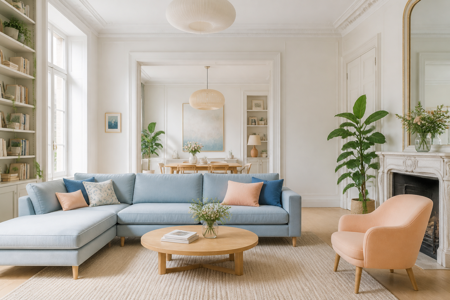 Intérieur familial lumineux